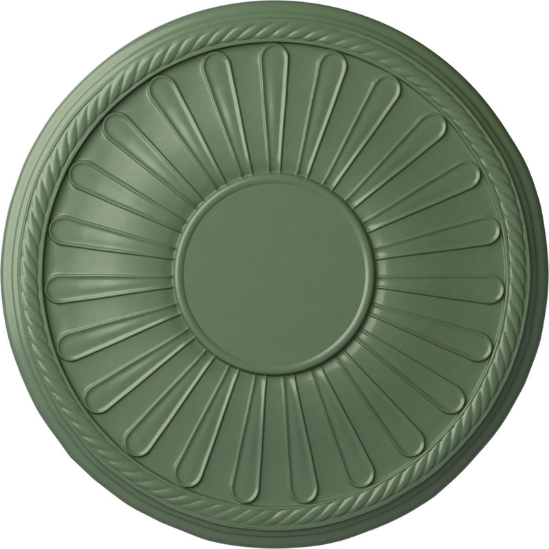 19 médaillon de plafond L 7 7/8 po x P 1 1/4 po Leandros (convient aux auvents jusqu'à 6 3/8 po), Vert athénien
