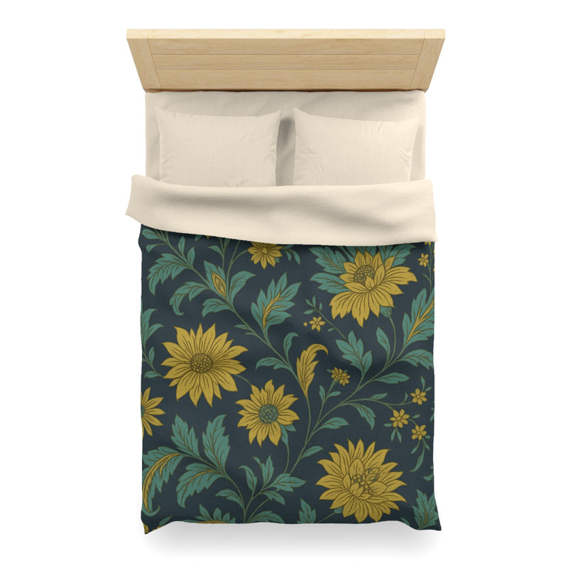 Microfiber Duvet Cover Boho Style, Design 60, Cream, Twin XL Duvet Cover