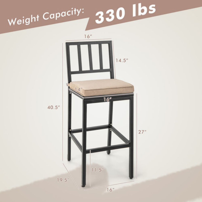 Tabouret de bar 27 po Basha