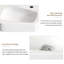 Lavabo de salle de bain mural flottant rectangulaire rectangulaire en porcelaine 14 po x 10 po