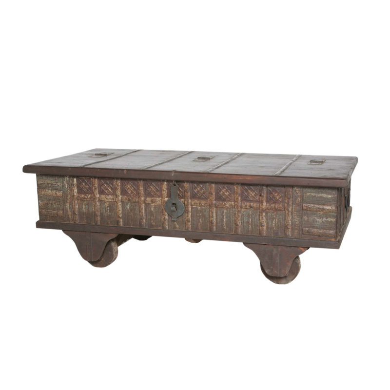 Aloizas Solid Wood Top Coffee Table