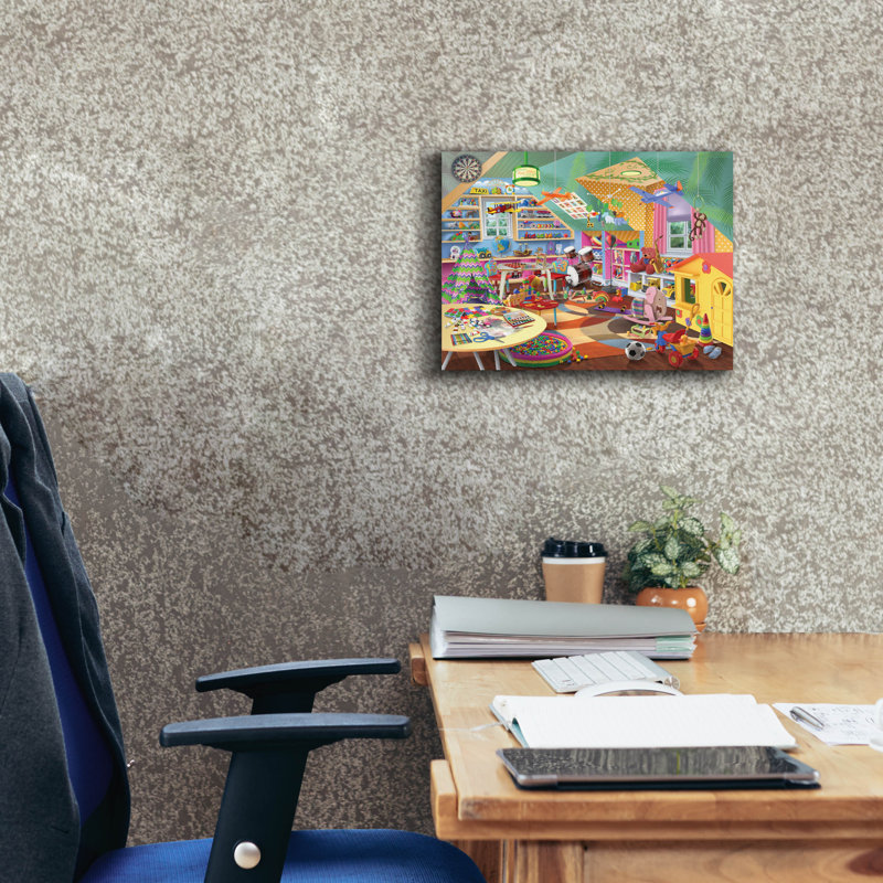 «Lets Play» par Bigelow, illustrations sur toile, H 12 po x l 16 po x P 0,75 po