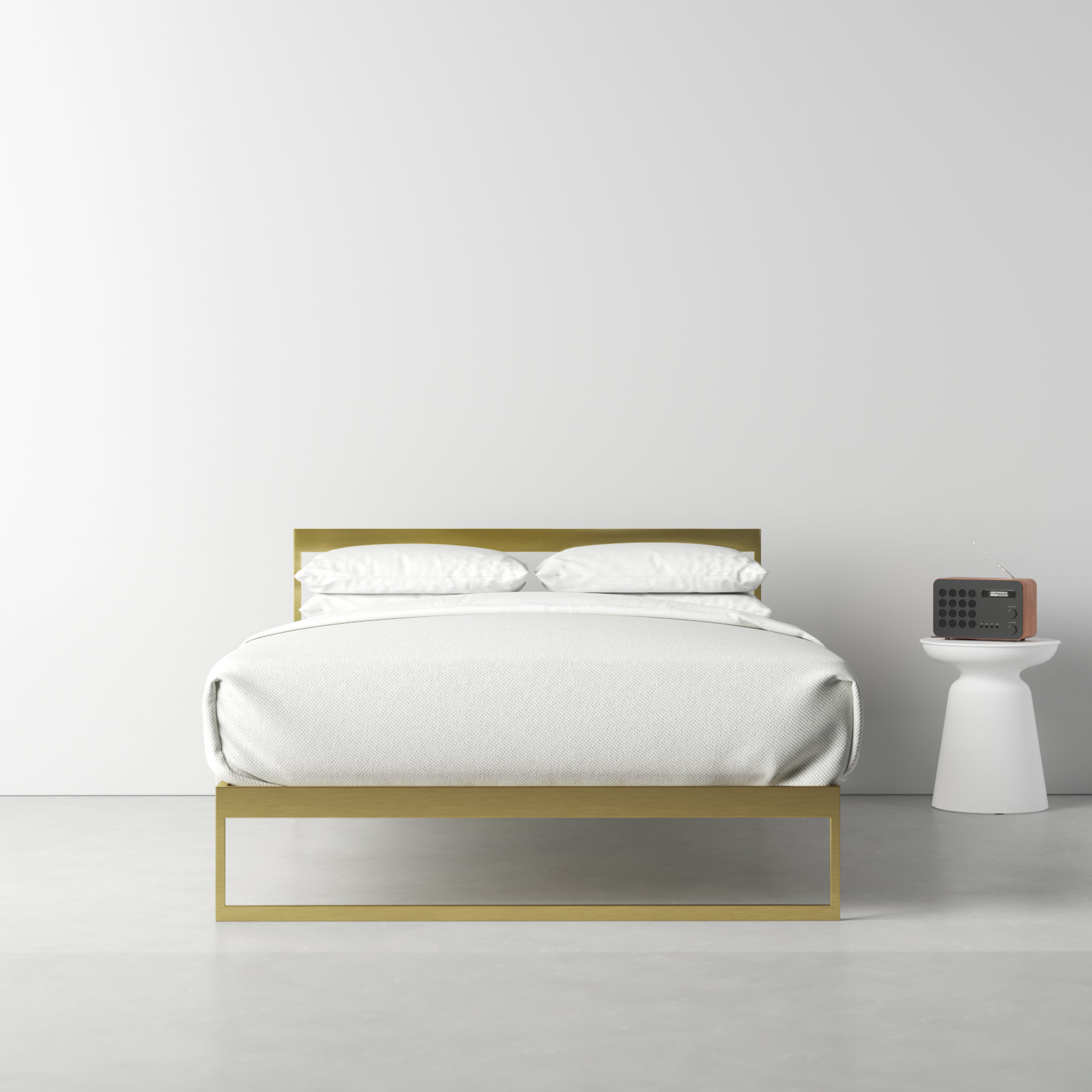 Aston Open-Frame Platform Bed, Queen, Gold