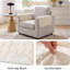Ensemble de 2 housses de canapé pour housses de fauteuil avec protège-canapé résistant aux égratignures, blanc crème