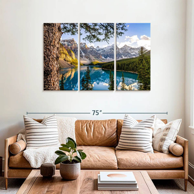 Paysage du lac Alvord Morain, H 36 po x l 57 po