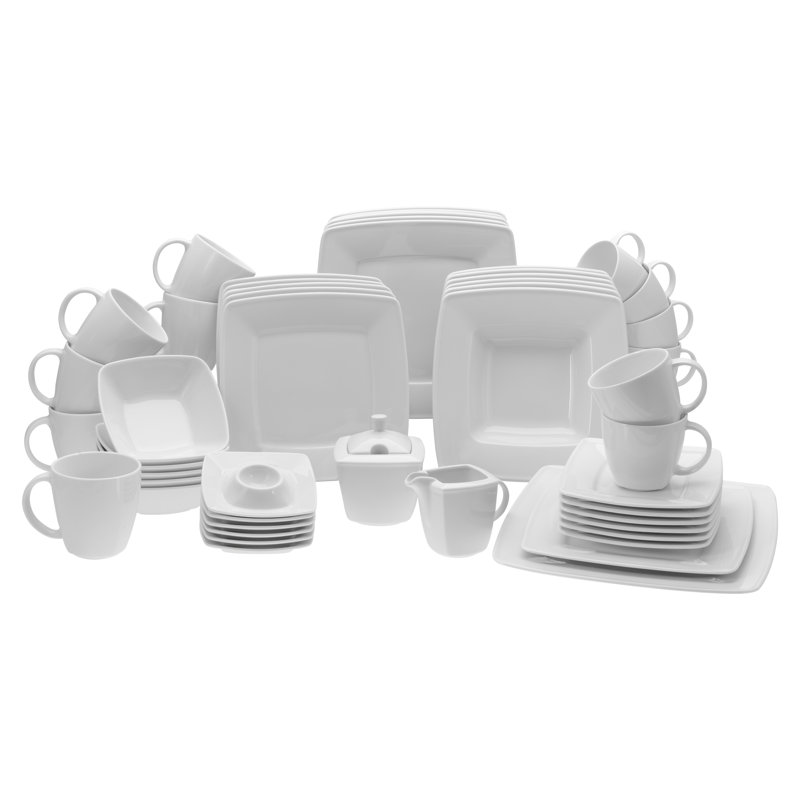 Victoria WeiÃ 50 Piece Bone China Dinnerware Set, Service for 6