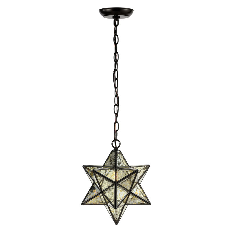 Joanie 1 - Light Pendant, Oil Rubbed Bronze, Gray Mercury