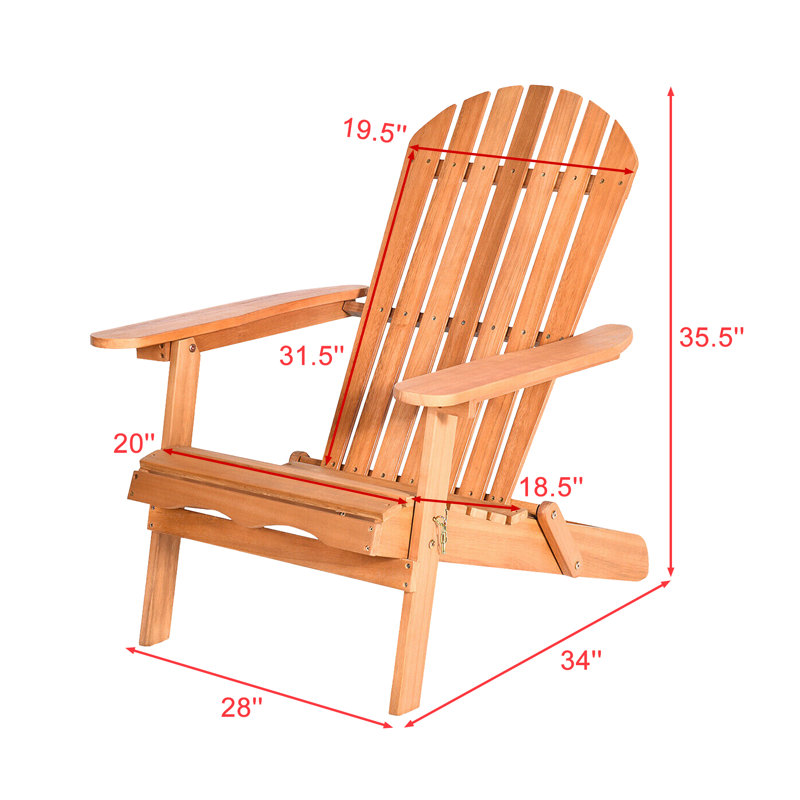 Chaise Adirondack pliante Eucalyptus
