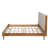 Solid Wood Bed Frame with Upholstered Headboard
