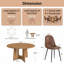 Ensemble de salle à manger 7 pièces avec chaises rembourrées-131269746-131269747-131269748