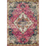 Lorenz Oriental Pink/Brown Area Rug