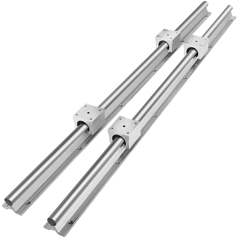 Rail linéaire SBR16-1500mm 2PCs Rail linéaire avec 4 blocs SBR16UU