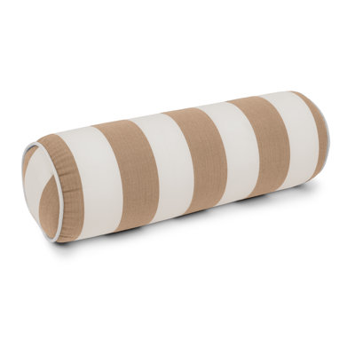 Traversin intérieur / extérieur avec passe-partout Sherry Kline's Cabana Stripe "Designer's Choice" avec cordon, coupe personnalisée, ouverture à fermeture à glissière pour housse amovible. Rempli de mousse de polyuréthane. Le rembourrage ne va pas à plat comme le rembourrage en polyester. La housse est lavable à la machine