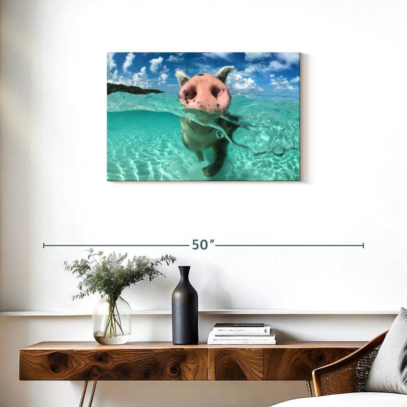 Cochon sauvage nageant Brampt