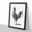 A Cock In Black And White by Johan Teyler - Single Picture Frame Print-55457858-55457860