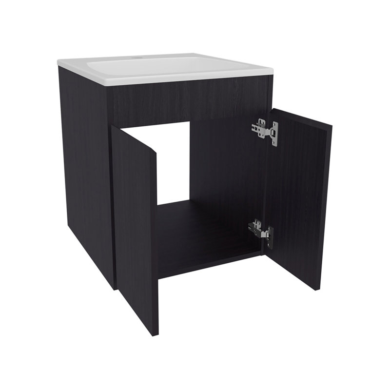 Coiffeuse Dublin, noir, pour salle de bain