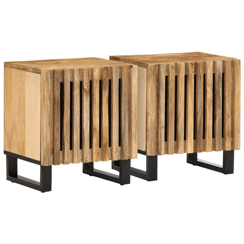 Vidaxl Bedside Cabinet 40X34x46 Cm, Wood, Set of 2