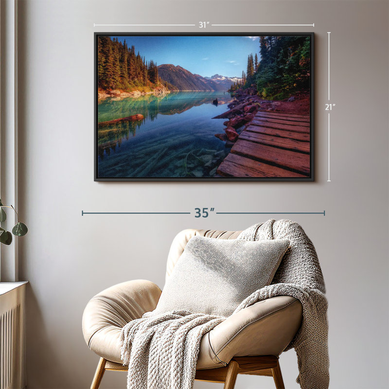 Impression sur toile Mountain Lake, H 21 po x l 31 po