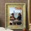 Cadre photo 3 pièces or antique 5 po x 7 po orné d'une tablette antique