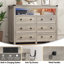 Commode 6 tiroirs avec lumières et prise de courant-1580926843