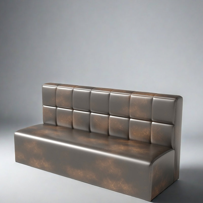 Ensemble de 2 bancs rembourrés en similicuir, H 31,5 po x l 70,87 po x P 25,59 po