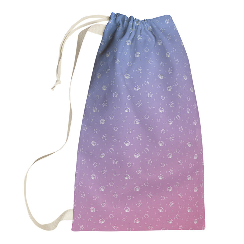 Leffel Fabric Laundry Bag with Handles, Small ( 64" H x 20" W x 1.5" D), Pink/Blue