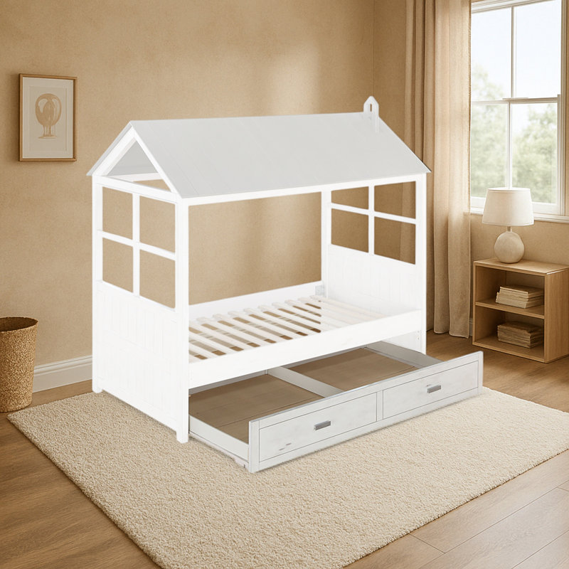 Palisade Twin Trundle-Weathered White