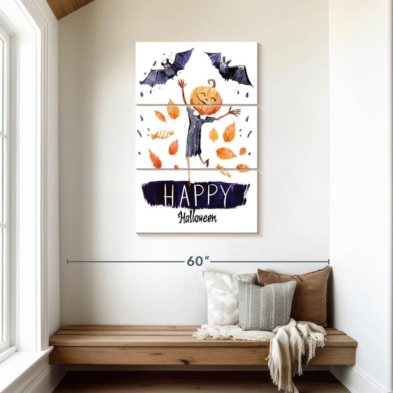 Lelend Halloween Happy Pumpkin, 45" H x 28" W