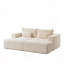 Canapé, méridienne surdimensionnée surdimensionnée, aucun assemblage requis, causeuse en peluche avec deux repose-pieds amovibles, fauteuil-lit moderne moelleux pour la chambre à coucher du salon intérieur