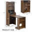 Armoire Mid-Century en noyer de style Mid-Century avec lit à griffer pour chat