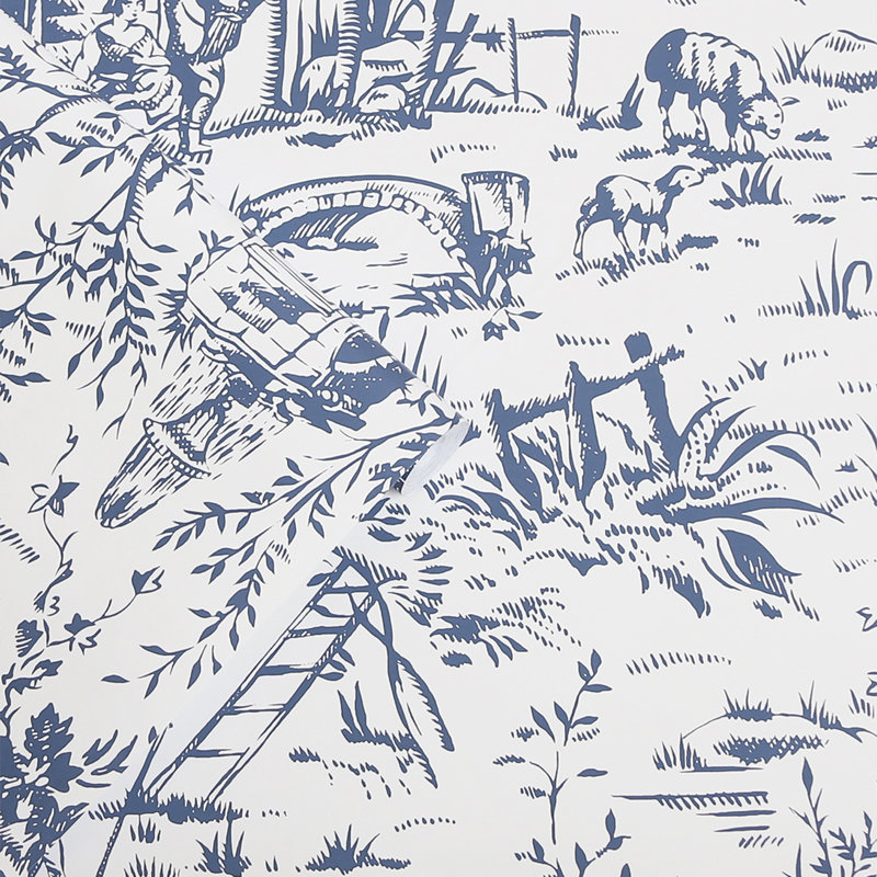 Rouleau de papier peint L 33 pi x l 21 po Romantic Opulence, Bleu marine foncé