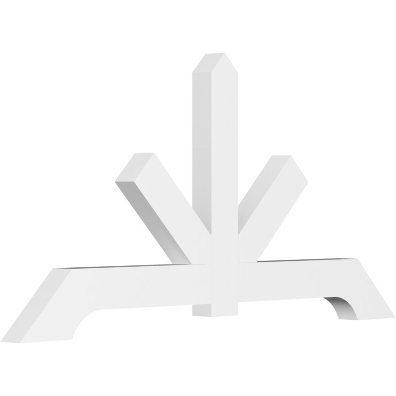 Support de pignon en PVC de qualité architecturale Vanguard, H 42 po x l 84 po (pas: 12/12), P 4 po x F 6 po