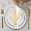 Ensemble de 4 anneaux de serviette floraux dorés et blancs - Décoration de table de Noël élégante pour la salle à manger et la cuisine-1073446463