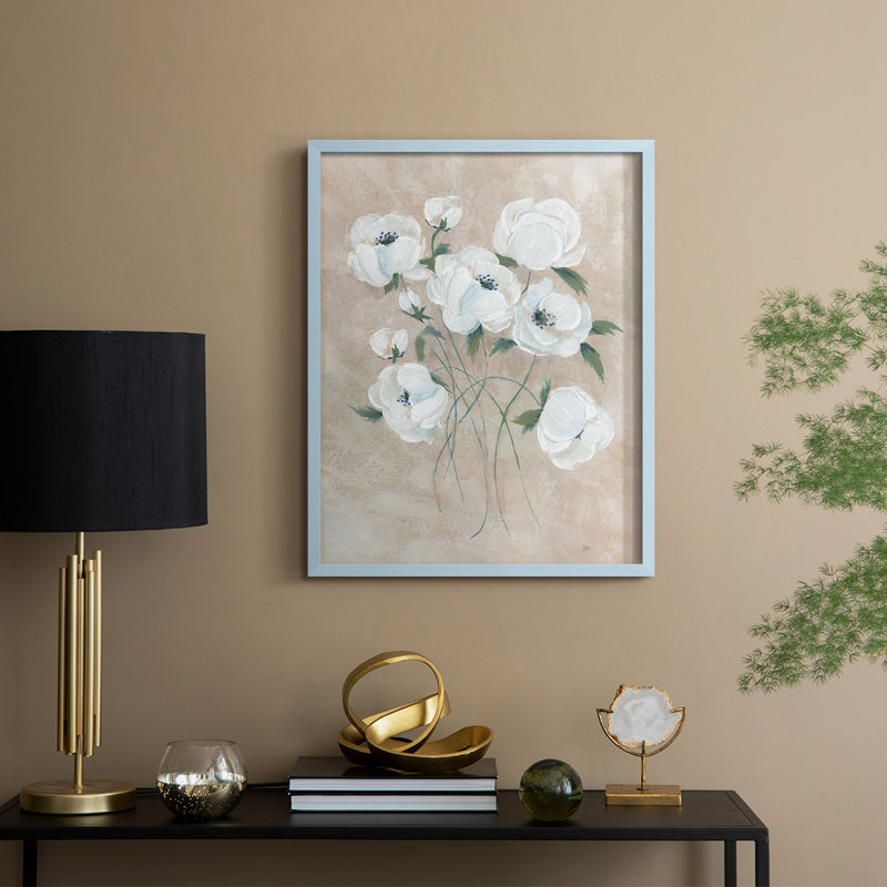 Simplement sophistiqué II, reproduction encadrée - bois massif, H 30 po x l 24 po, Bleu