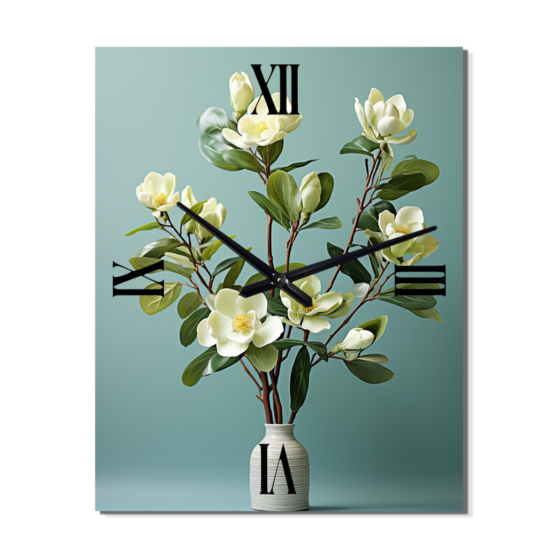 Horloge murale Cathelijn - Magnolias, Petit