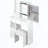 29.2" Small Space Vanity Table with LED Mirror, Stool and High Capacity Storage