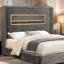 Magnifique lit plateforme tapissier de style contemporain de couleur grise avec grand lit 1pc-1402240840-1402240843