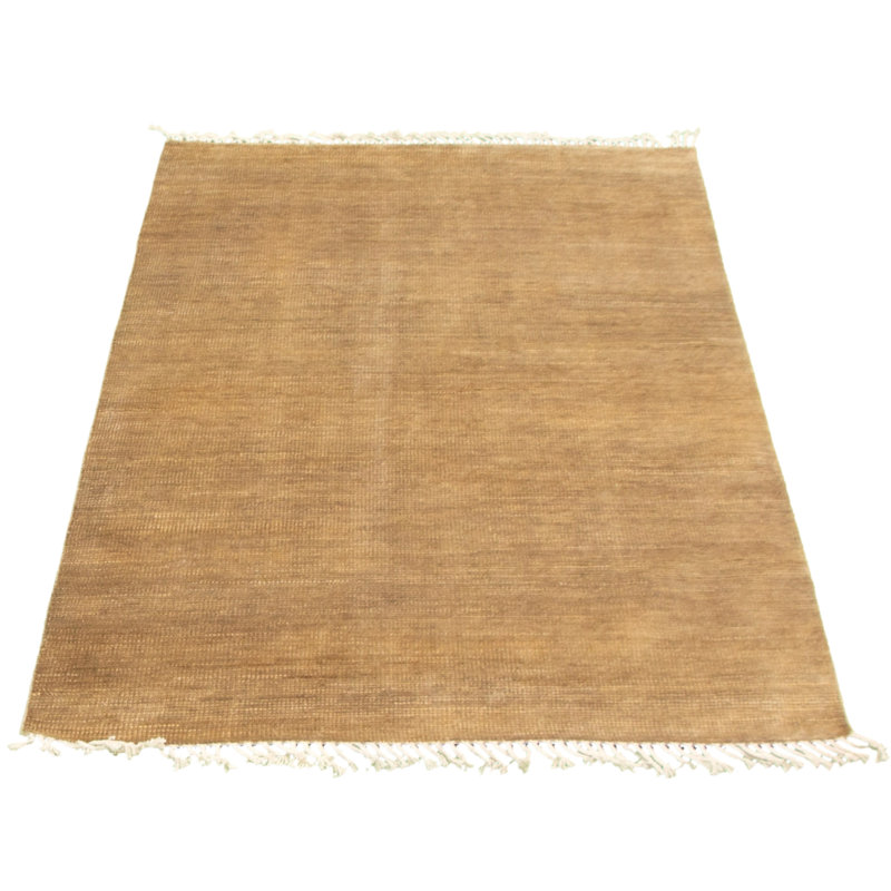 Tapis décoratif en laine de conception unique en laine noué à la main de conception unique 4 pi 1 po x 6 pi 3 po Azahria