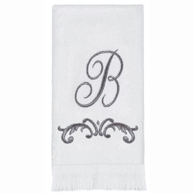 Avanti Linens Scroll Mono Fingertip Towel B