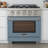 KUCHT Professional 30 in. 4.2 cu. ft. Natural Gas Range and Convection Oven in Light Blue with True Simmer Burners-97805568-97805564
