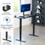 Bureau debout électrique 60 "x 24" VIVO, plateau de table noir, cadre noir-117170474-117170475-117170482