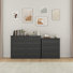 Ensemble de chambre à coucher 2 pièces Peiffer: commode 9 tiroirs et commode 3 tiroirs (ensemble de 2)