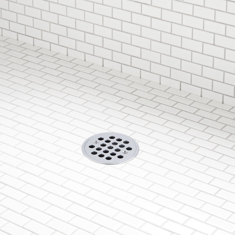 Menlo Round Shower Drain - Chrome, Chrome