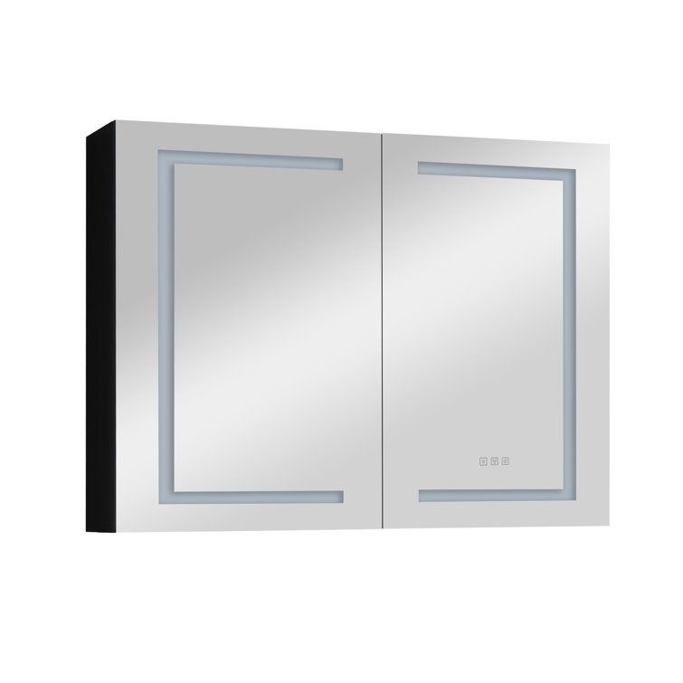 Caity 48'' W Mirrored Medicine Cabinet with LED Lights