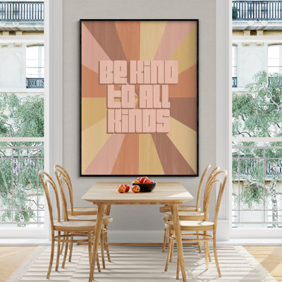 Kyle Be Kind To All Kinds Quote Poster Print, Positive High School Hallway Decor Idea, Gen Z Classroom Wall Art, Therapist Office Art