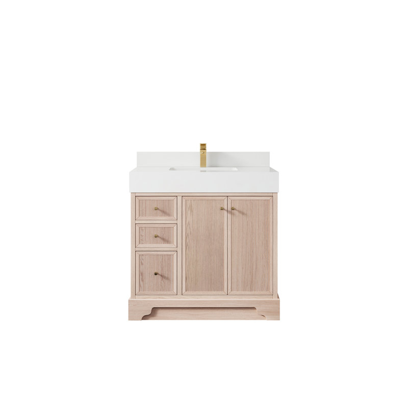 Ensemble de meuble-lavabo simple 36 po, Blanc