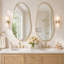 Miroir mural moderne en aluminium avec cadre asymétrique pour meuble-lavabo-317679945-317679947