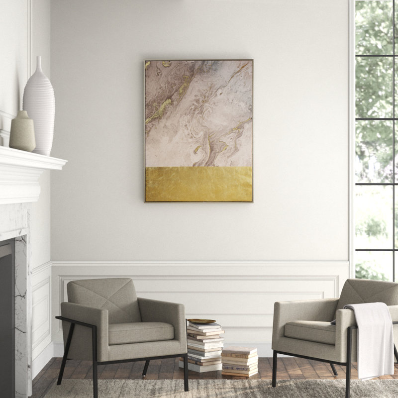 Taupe Marbling Print