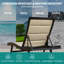Ensemble de 2 chaises longues de patio, dossier réglable pour un bain de soleil confortable et une détente au bord de la piscine