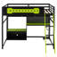 Lit mezzanine en bois avec bureau-1974885949